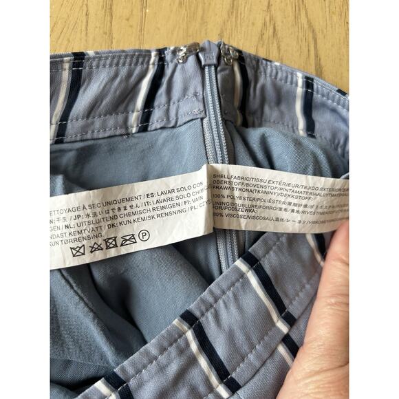 j.o.a. Split Leg Pants Capri Stripes Med Silk Feminine Office Siren Preppy Sexy - Picture 8 of 11